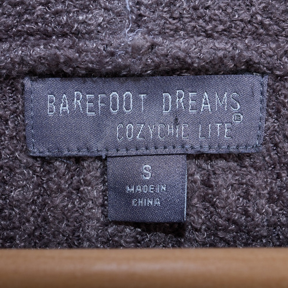 Barefoot Dreams CozyChic Lite Cable Knit Cardigan Graphite Gray BDWCL20924 S - Picture 7 of 8